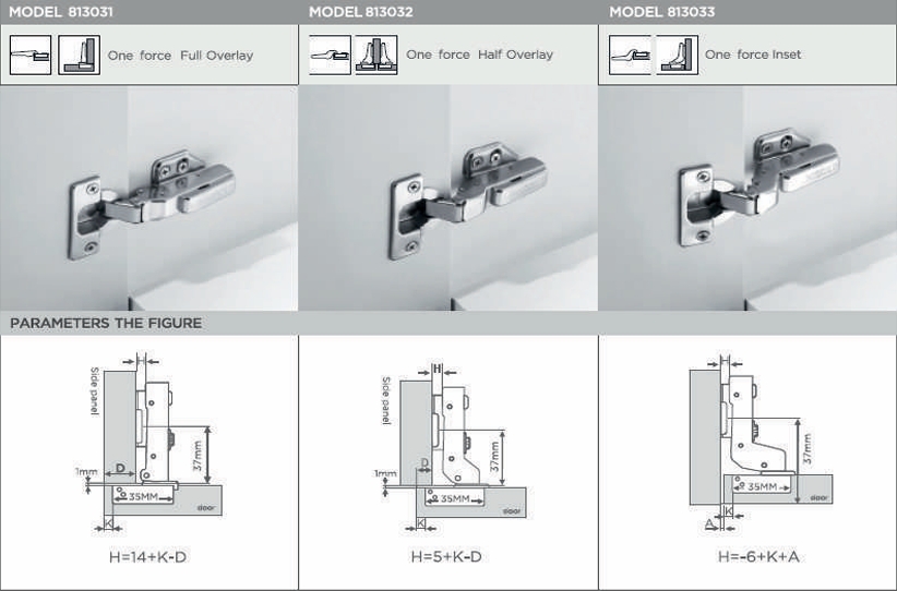 modular furniture one way hinges