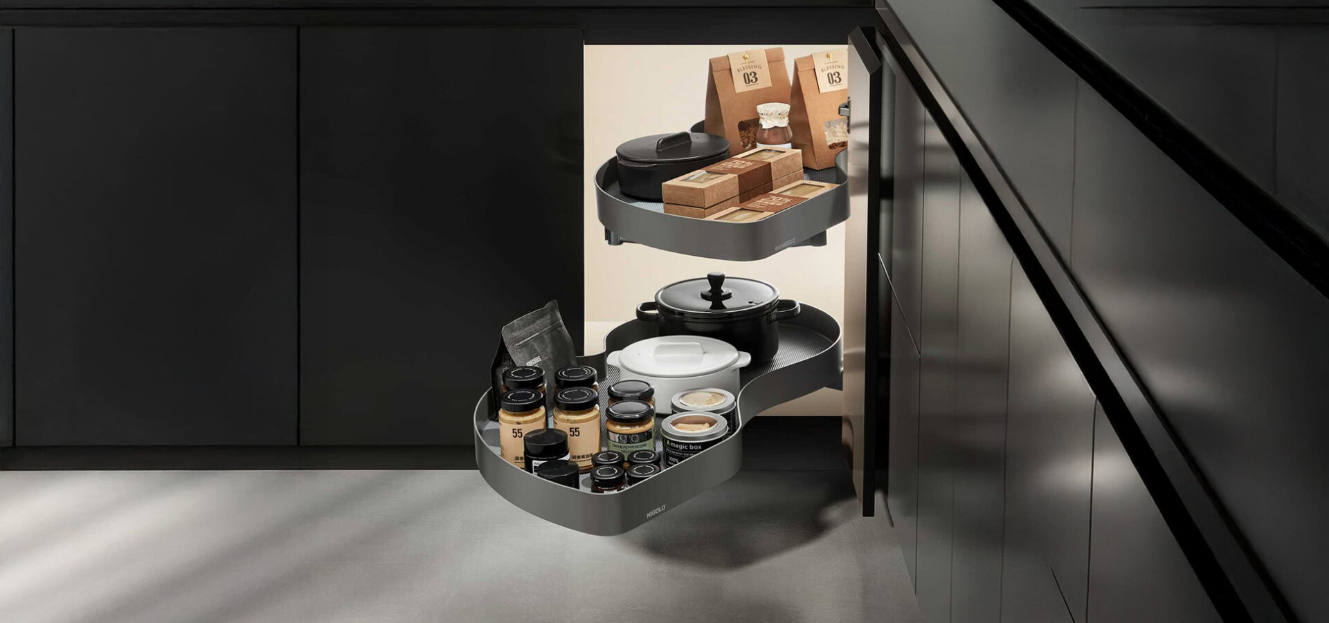 modular kitchen shearer swing corner